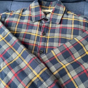 J. Crew Sherpa Lined Flannel Shirt Jacket